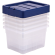 Contenitore multiuso 37 x 40 x 24,5 cm - 22 lt - PP - con coperchio blu - trasparente - Fellowes - Bankers Box - 100135771 - 43859804849 - DMwebShop - 3