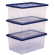 Contenitore multiuso 37 x 56 x 25 cm - 38 lt - PP - con coperchio blu - trasparente - Fellowes - Bankers Box - 100135772 - 43859804856 - DMwebShop - 2