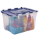 Contenitore multiuso 43 x 59 x 35 cm - 55 lt - PP - con coperchio a cerniera blu - trasparente - Fellowes - Bankers Box - 100135775 - DMwebShop - 1