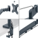 Braccio salvaspazio - per 1 monitor - grigio scuro - Ergo - Leitz - 64890089 - 4002432134663 - DMwebShop - 2