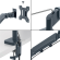 Braccio salvaspazio - per 2 monitor - grigio scuro - Ergo - Leitz - 65370089 - 4002432134687 - DMwebShop - 2