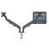 Braccio salvaspazio - per 2 monitor & laptop - grigio scuro - Leitz - 65380089 - 4002432134700 - DMwebShop