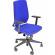 Poltrona semidirezionale LR1SE con ruote e braccioli ignifuga blu - 12201