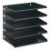 Portadocumenti Sorter Rack 33 x 36 x 25 cm 5 scomparti nero - 12460