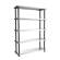 Scaffale 5 ripiani 119 x 45 x 185 cm PPL metallo grigio nero - 13095