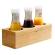 Portabottiglie con tre fori - 42 x15,5 x13 cm - bamboo - colore naturale - Leone - S0132 - 8024112018052 - DMwebShop - 1