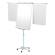 Lavagna portablocco Classic con ruote - 100 x 70 cm - bracci estensibili - bianco - Nobo - 1901920 - 5028252170918 - DMwebShop