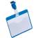 Portanome a tasca aperta clip in plastica 6 x 9 cm blu - 13658