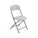 Sedia pieghevole 43x43x83 cm polietilene acciaio verniciato bianco - 17570