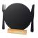 Lavagna da tavolo Silhouette - 24 x 25 cm - forma piatto - nero - Securit - FBT-PLAT - 8718226495976 - DMwebShop - 1
