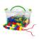 Perle in plastica 2 cm - colori e forme assortiti bauletto 140 pezzi - Cwr - 12339 - 8004957123395 - DMwebShop - 2