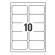 Etichette adesive coprenti BlockOut in carta permanenti 99,1 x 57 mm 10 etichette per foglio 25 fogli bianco Avery L4612- 21909 - 1