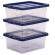 Contenitore multiuso 32 x 40 x 17 cm - 15 lt - PP - con coperchio blu - trasparente - Fellowes - Bankers Box - 100135770 - 43859804825 - DMwebShop - 2