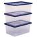 Contenitore multiuso 37 x 56 x 25 cm - 38 lt - PP - con coperchio blu - trasparente - Fellowes - Bankers Box - 100135772 - 43859804856 - DMwebShop - 2