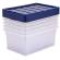 Contenitore multiuso 37 x 56 x 25 cm - 38 lt - PP - con coperchio blu - trasparente - Fellowes - Bankers Box - 100135772 - 43859804856 - DMwebShop - 3