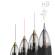 Penna a sfera a scatto multifunzione 4 Colors nero blu rosso fusto grigio - 19149 - 4