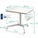 Scrivania Compatta pneumatica Sit Stand mobile 80 x 60 x 75 cm bianco - 1041 - 4 Scrivania Compatta pneumatica Sit Stand mobile 80 x 60 x 75 cm bianco - 1041 - 4