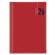 Agenda giornaliera 2026 copertina in carta imbottita 14,5 x 20,5 cm rosso - 3576