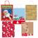 Shopper in carta kraft con manici 26 x 34,5 x 12 cm fantasia natale - 3560
