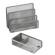 Set scrivania 4 accessori rete metallica argento - 12064 - 4