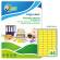 Etichetta adesiva LP4F - permanente - 47,5 x 25,5 mm - 44 etichette per foglio - giallo fluo - conf. 70 fogli A4 - Tico - LP4FG-4725 - 8007827270021 - DMwebShop