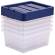 Contenitore multiuso 32 x 40 x 17 cm - 15 lt - PP - con coperchio blu - trasparente - Fellowes - Bankers Box - 100135770 - 43859804825 - DMwebShop - 3