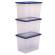 Contenitore multiuso 38 x 56 x 41 cm - 64 lt - PP - con coperchio blu - trasparente - Fellowes - Bankers Box - 100135773 - 43859804863 - DMwebShop - 3
