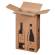 Scatola Wine Pack 2 bottiglie 20,4 x 10,8 x 36,8 cm cartone doppia onda avana - 27402 - 1