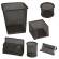 Set scrivania 6 accessori rete metallica nero - 12059 - 1