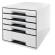 Cassettiera Drawer Cabinet Cube 5,28,7 x 27 x 36,3 cm bianco - 16335