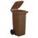 Bidone carrellato - 48 x 55 x 93 cm - 120 lt - marrone - Mobil Plastic - 1/120/5-BRB - 8004331112250 - DMwebShop