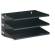 Portadocumenti Sorter Rack 36 x 20,5 x 25 cm 3 scomparti nero - 16645