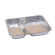 Contenitori in alluminio a due scomparti - 22,67 x 17,66 x 2,9 cm - pack 100 pezzi - Cuki Professional - 172412263 - DMwebShop