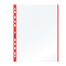 Buste forate con banda colorata Linear buccia - 21 x 29,7 cm - rosso - conf. 10 pezzi - Favorit 100460030