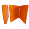 Raccoglitore 4R 30mm 22x30cm Rivestito in PPL Arancio KingColor