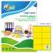 Etichetta adesiva LP4C - permanente - in carta - 105 x 72 mm - 8 etichette per foglio - giallo opaco - conf. 70 fogli A4 - Tico - LP4CG-10572 - 8007827192354 - DMwebShop