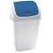 Pattumiera con coperchio basculante Rif Basic - 44 x 33 x 68 cm - 50 lt - Bianco-Blu - Medial International - 909055 - 8056324532453 - DMwebShop