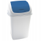 Pattumiera con coperchio basculante Rif Basic - 44 x 33 x 68 cm - 50 lt - Bianco-Blu - Medial International - 909055 - 8056324532453 - DMwebShop