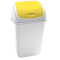 Pattumiera con coperchio basculante Rif Basic - 44 x 33 x 68 cm - 50 lt - bianco-giallo - Medial International - 909056 - 8056324532460 - DMwebShop