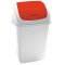 Pattumiera con coperchio basculante Rif Basic - 44 x 33 x 68 cm - 50 lt - bianco-rosso - Medial International - 909057 - 8056324532477 - DMwebShop