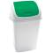 Pattumiera con coperchio basculante Rif Basic - 44 x 33 x 68 cm - 50 lt - bianco-verde - Medial International - 909058 - 8056324532484 - DMwebShop