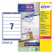 Etichetta adesiva L4760 - permanente - 192 x 38 mm - 7 etichette per foglio - bianca coprente - conf. 25 fogli A4 - Avery - L4760-25 - 4004182019238 - DMwebShop