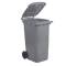 Bidone carrellato - 48 x 55 x 93 cm - 120 lt - grigio - Mobil Plastic - 1/120/5-GRB - 8004331112458 - DMwebShop