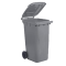 Bidone carrellato - 48 x 55 x 93 cm - 120 lt - grigio - Mobil Plastic - 1/120/5-GRB - 8004331112458 - DMwebShop