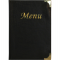 Porta Menu' A5 23,7x17cm Nero in PVC Basic con 4+2 Buste Fisse