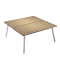 Scrivania Skinny Metal a 2 postazioni contrapp - 120 x 166 cm - bianco-rovere - Artexport - 6404B-DJA-C-AM - DMwebShop