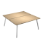 Scrivania Skinny Metal a 2 postazioni contrapp - 180 x 166 cm - bianco-rovere - Artexport - 6405B-DJA-C-AM - DMwebShop