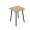 Tavolo alto Skinny Metal - 80 x 80 x H 105 cm - nero-rovere - Artexport - 6401-DJC-C-AQ - DMwebShop