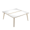 Scrivania Woody a 2 postazioni contrap - 160 x 166 cm - rovere-bianco - Artexport - 6403B-DKA-3C - DMwebShop