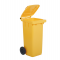 Bidone carrellato per raccolta differenziata - 240 lt - giallo - Mobil Plastic - 1/240/5-GIA - 8004331124352 - DMwebShop